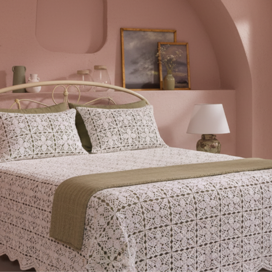 White Crochet Bedsheet