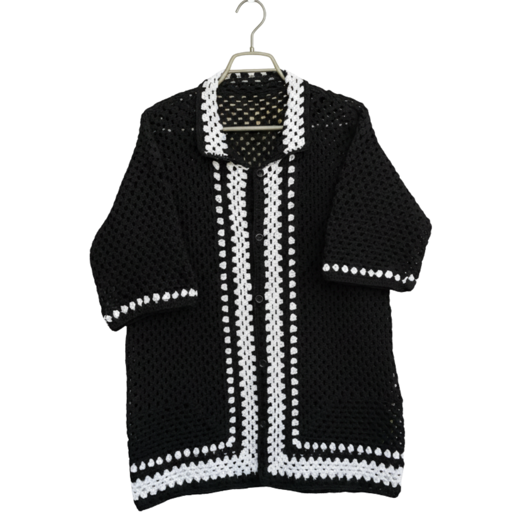 Black Crochet Shirt