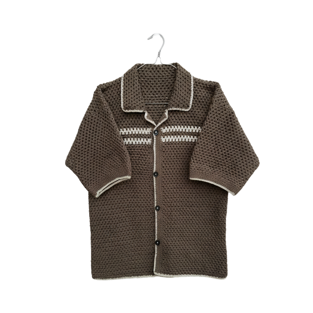 Brown Crochet Shirt