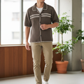 Brown Crochet Shirt