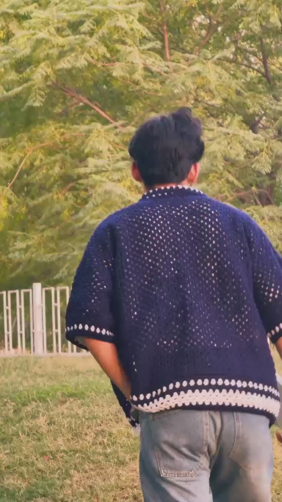 Black Crochet Shirt